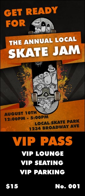 Skateboarding VIP Pass Product Front