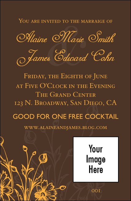 Wedding Classic Drink Ticket Product Front