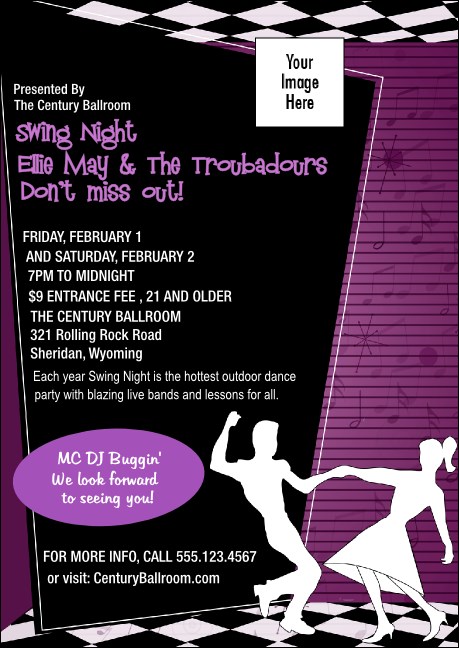 50s Swing Dance Club Flyer