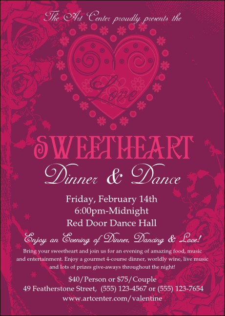 Valentine Heart Club Flyer