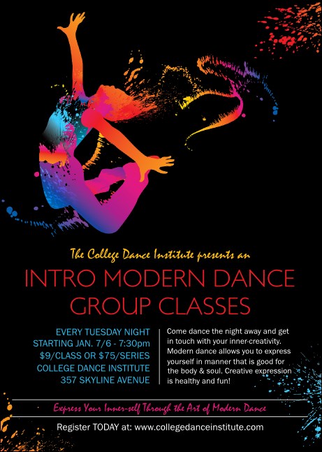 Modern Dance Black Club Flyer