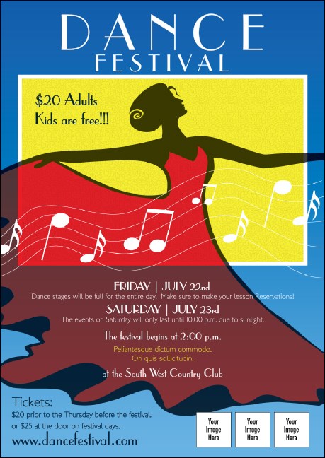 Dance Festival Club Flyer