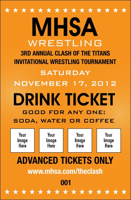 Versus Orange Drink Ticket