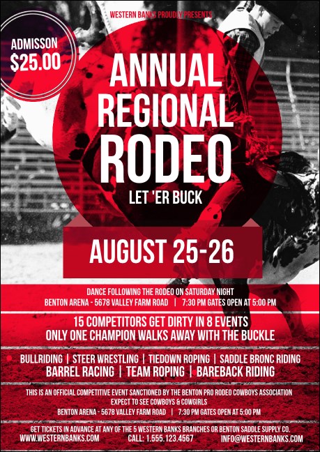 Modern Rodeo Club Flyer Product Front