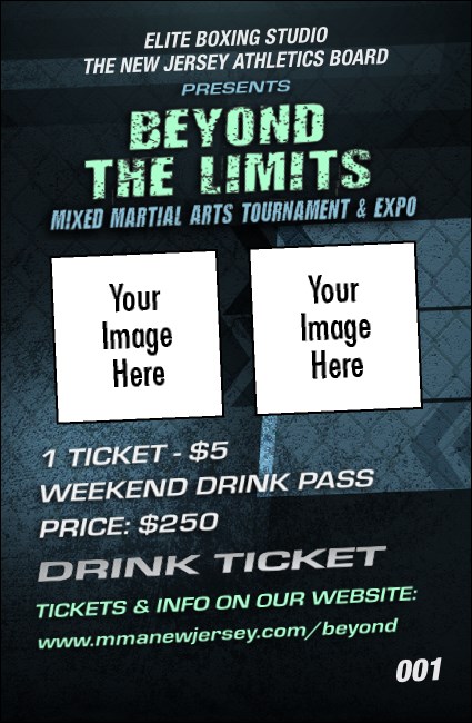 MMA Main Event Blue Drink Ticket 