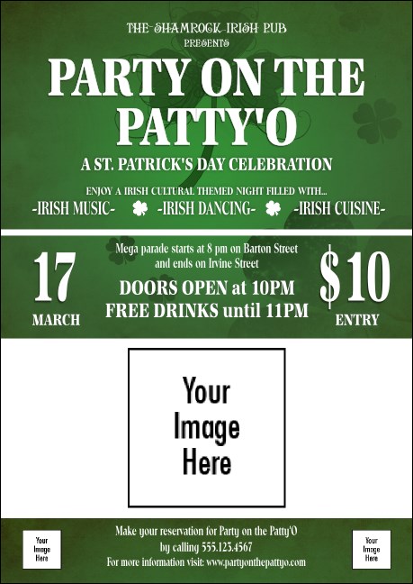 St. Patrick's Day Shamrock Club Flyer
