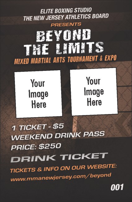 MMA Main Event Brown Drink Ticket