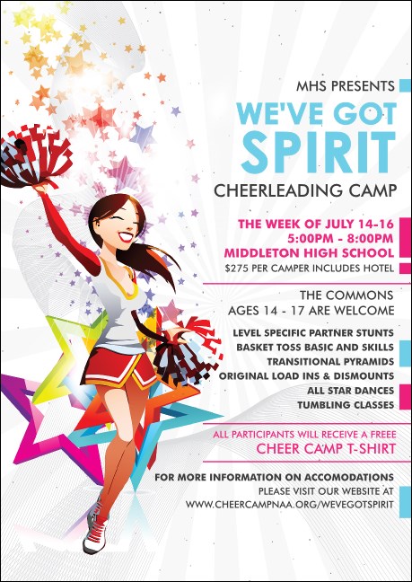 Cheerleading Spirit Club Flyer