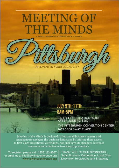 Pittsburgh Club Flyer Product Front