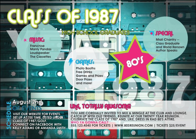 Totally 80s Club Flyer Product Front
