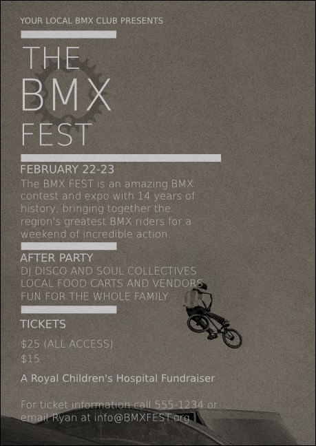 BMX Club Flyer Product Front