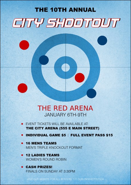 Curling Club Flyer Product Front
