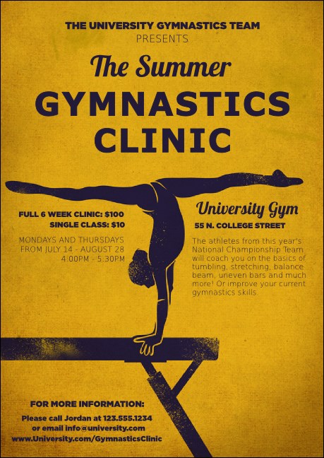 Gymnastics Club Flyer Product Front