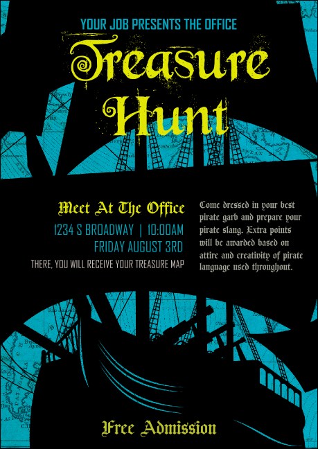 Pirate Ship Club Flyer Product Front