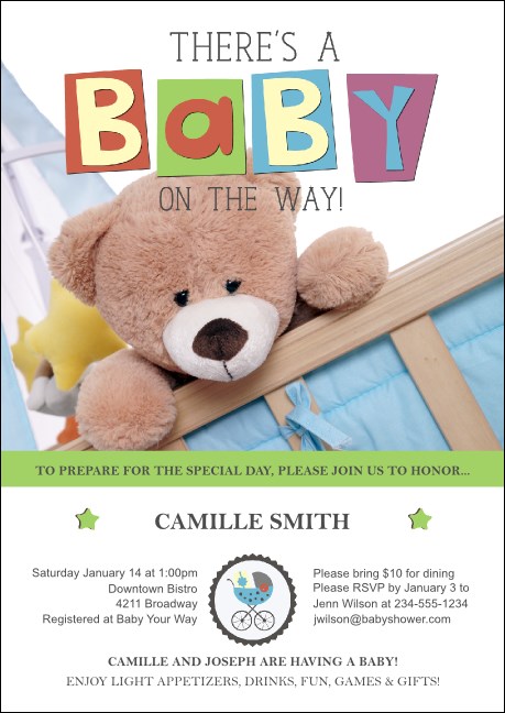 Baby Shower Teddy Club Flyer