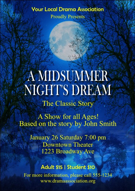 Midsummer Night's Dream Club Flyer